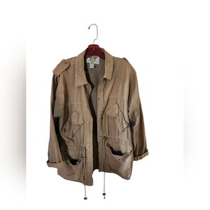 Vintage Club Essentiale Khaki Field Military Jacket Unisex 100% Cotton Size M/M